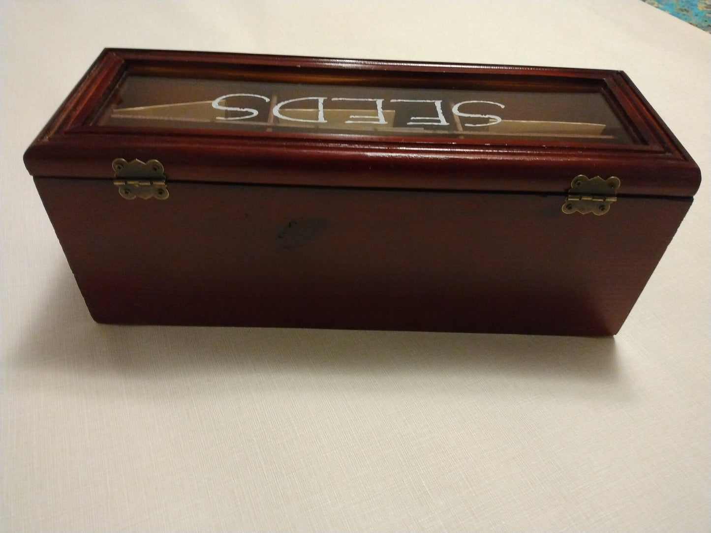 Seed Box | Handcrafted wooden seed saver |Cherry Stained | Environmental Friendly garden accessory