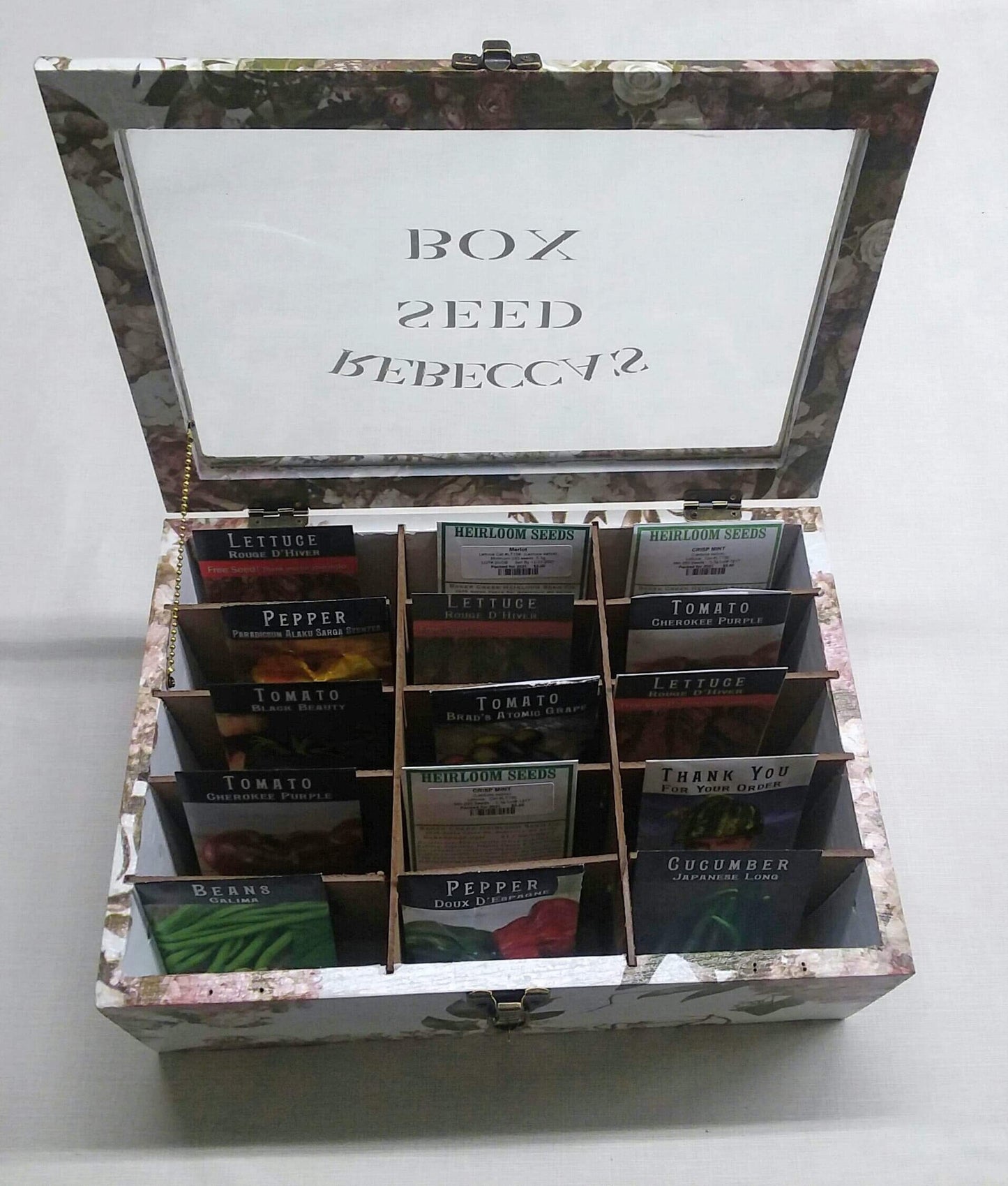 Seed Box "Rebecca" Seed Library, Seed saver