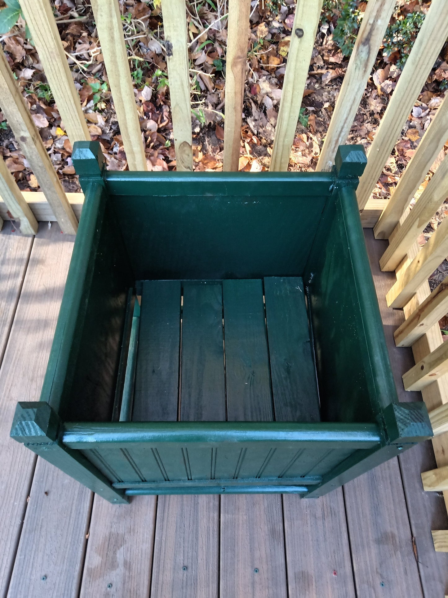 Wood Planter 18 X 18" X 24" Bottom Cambridge