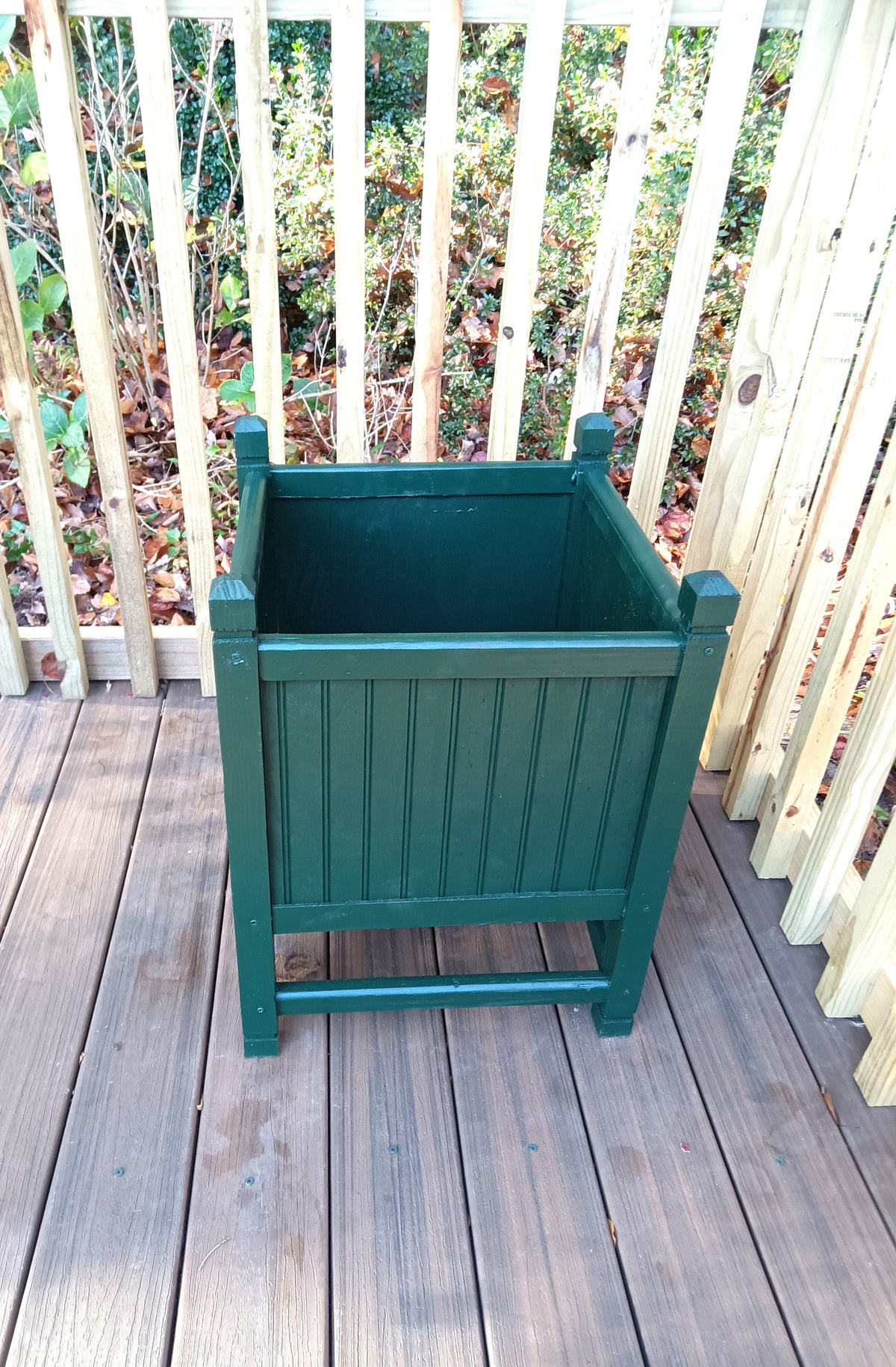 Wood Planter 18 X 18" X 24" Bottom Cambridge