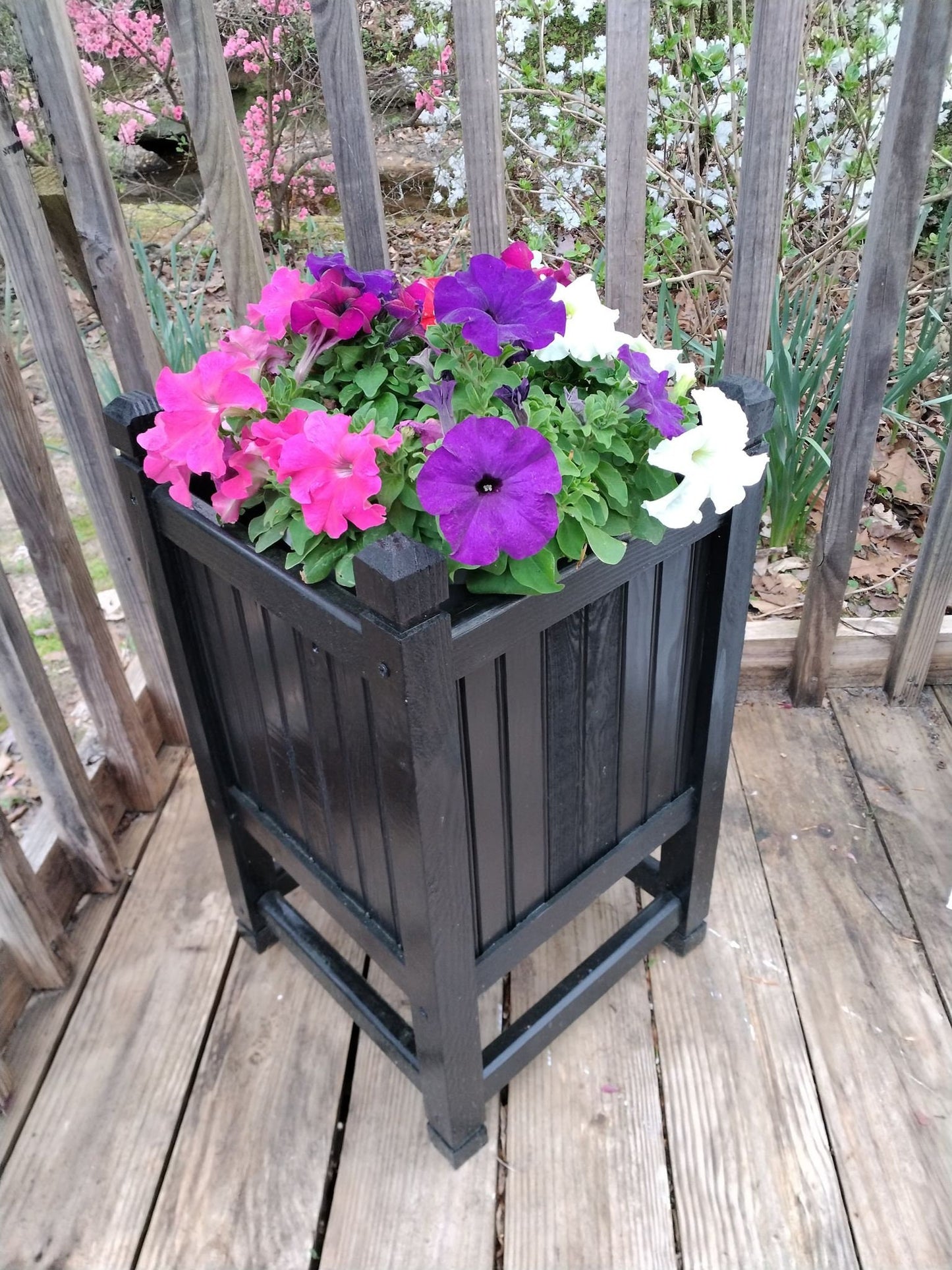 Planter 14 X 24 Bottom Cambridge Wood Planter, Outdoor Planter