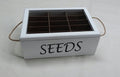 Wood  Seed Box recycled wood and glass