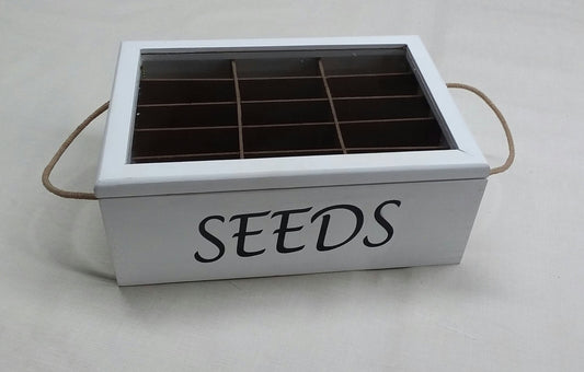 Wood  Seed Box recycled wood and glass