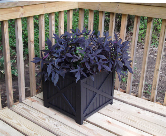 Planter 15" cross buck pattern