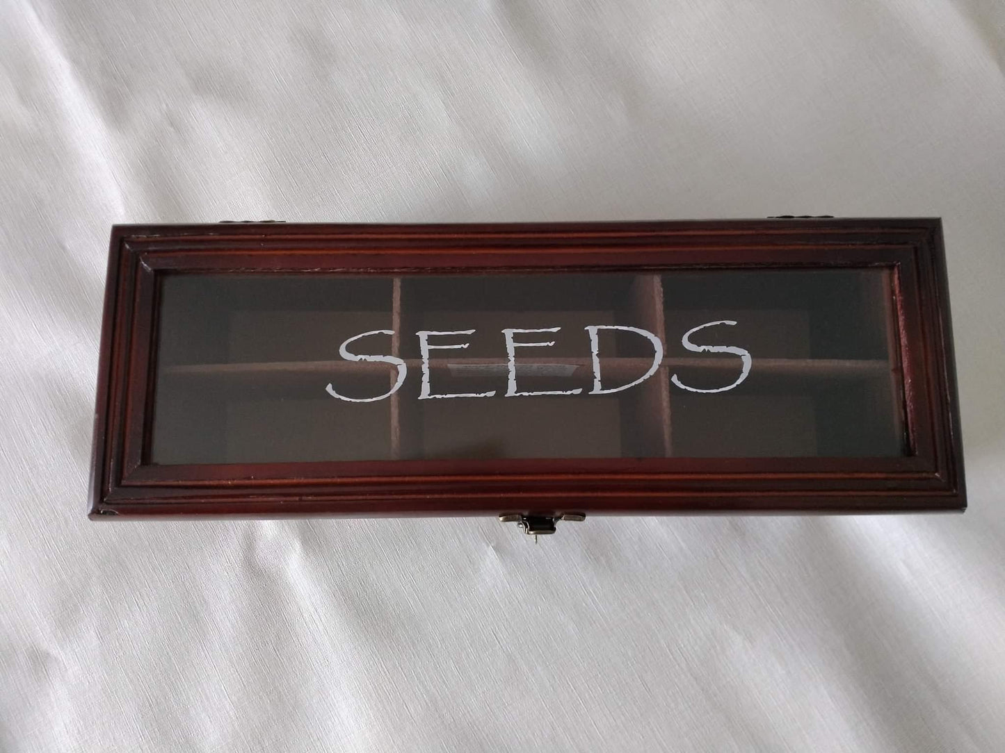 Seed Box | Handcrafted wooden seed saver |Cherry Stained  | Environmental Friendly garden accessory