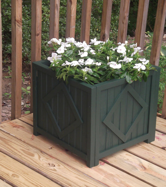 Diamond Pattern Wood Planter Box, Rustic Farmhouse Planter, Planter Box, Decorative Planter Box, Wooden Planter Box, Wooden Planter